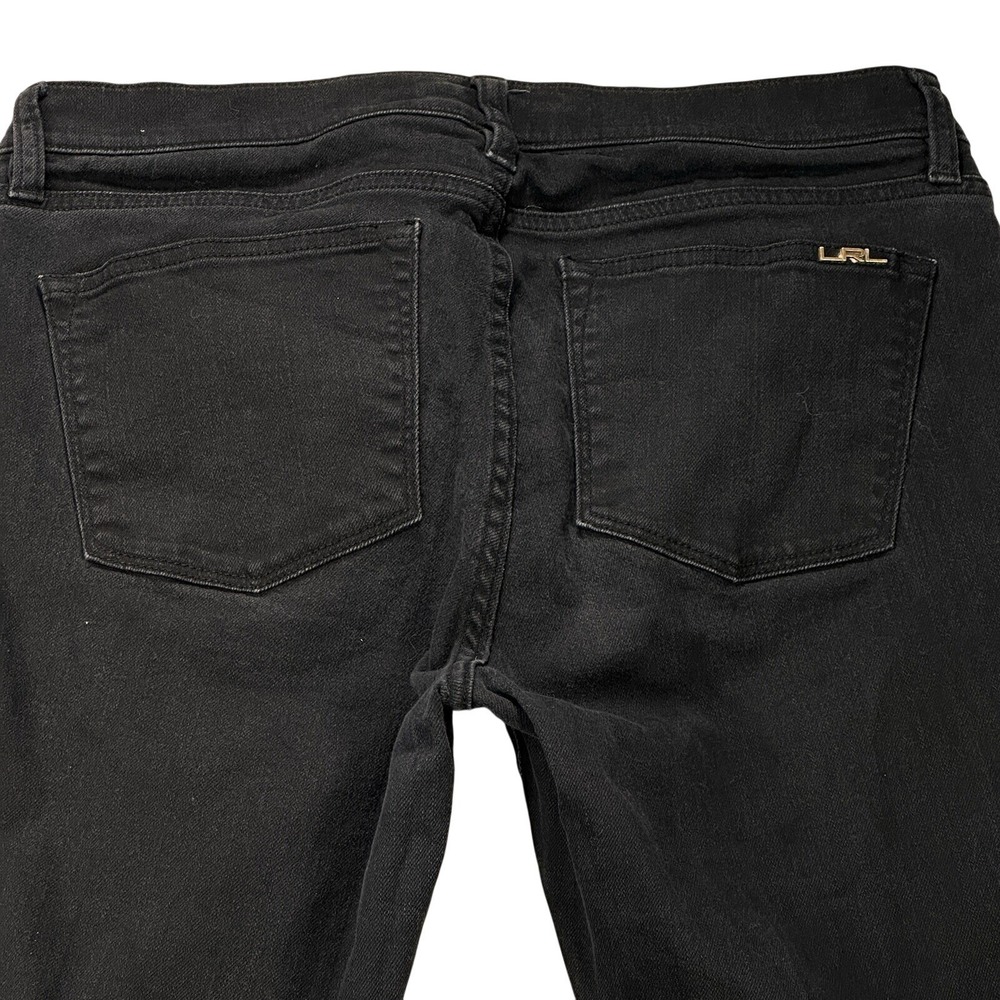 LRL Lauren Co Ralph Lauren Jeans Premium Womens Size 8 Dark Wash Modern Straight - Picture 5 of 8